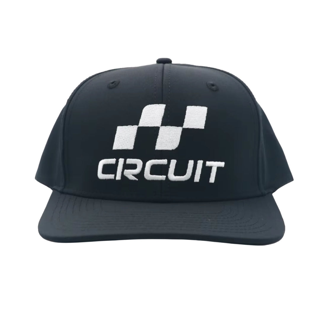 The Grid Snapback Hat (White Logo/Black)