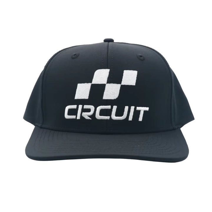 The Grid Snapback Hat (White Logo/Black)