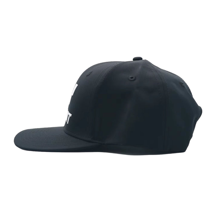 The Grid Snapback Hat (White Logo/Black)