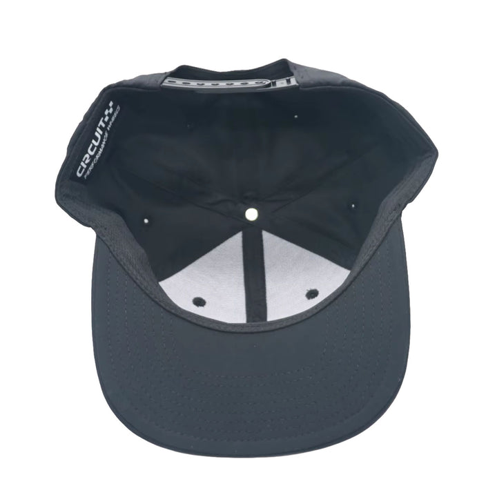 The Grid Snapback Hat (White Logo/Black)
