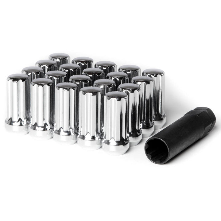 9/16"-18 Forged Steel 7pt Spline Drive Long Lug Nuts