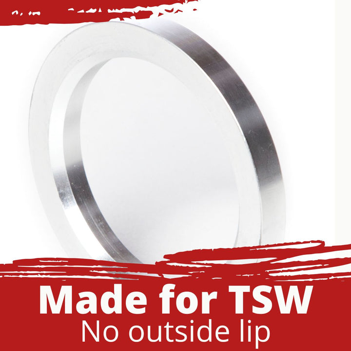 Hub Centric Spigot Rings - Aluminum For TSW Wheels (Set of 4)