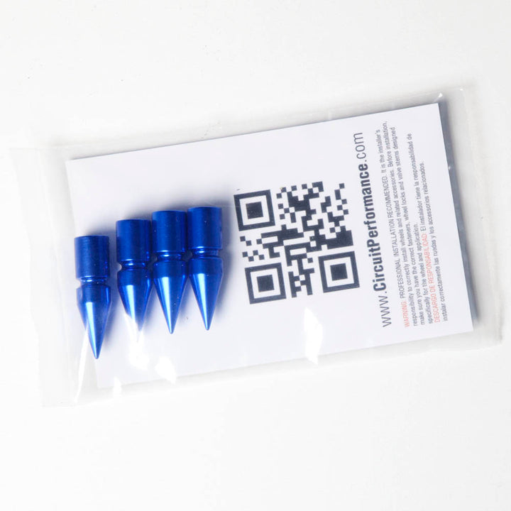 Circuit VC6 Series Aluminum Spiked Valve Stem Caps (Set of 4)