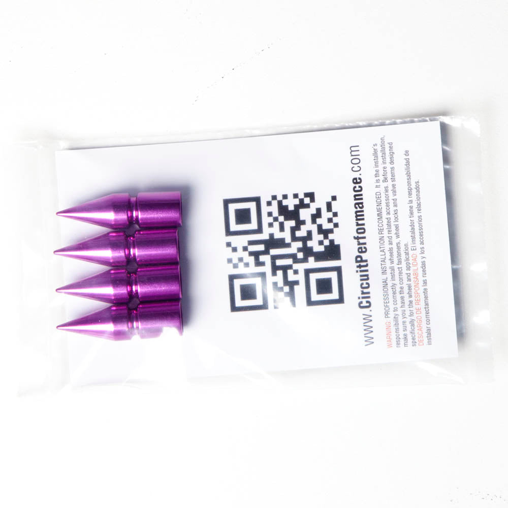 Circuit VC6 Series Aluminum Spiked Valve Stem Caps (Set of 4)