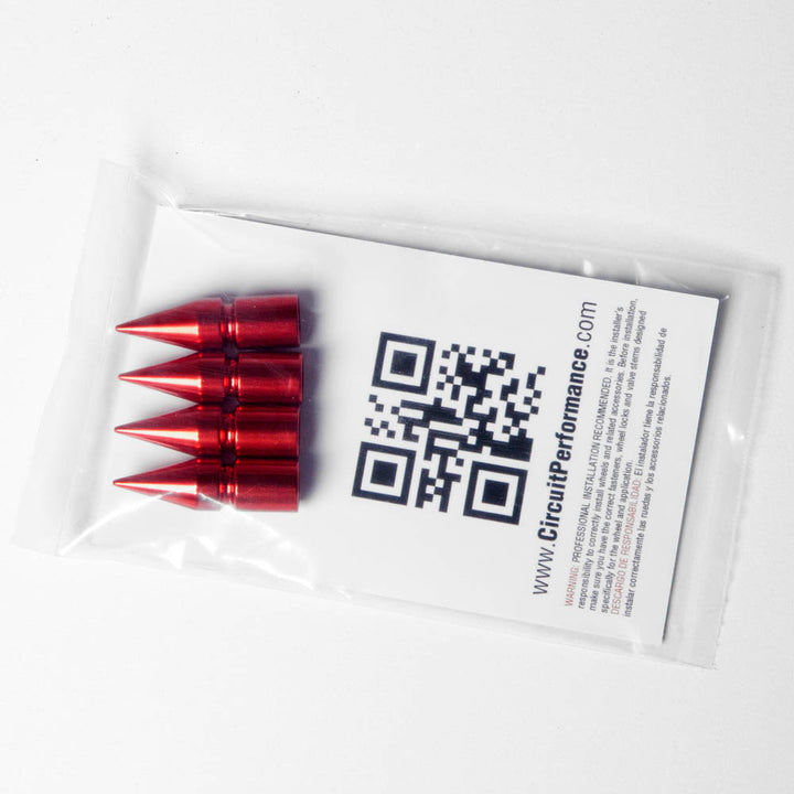 Circuit VC6 Series Aluminum Spiked Valve Stem Caps (Set of 4)