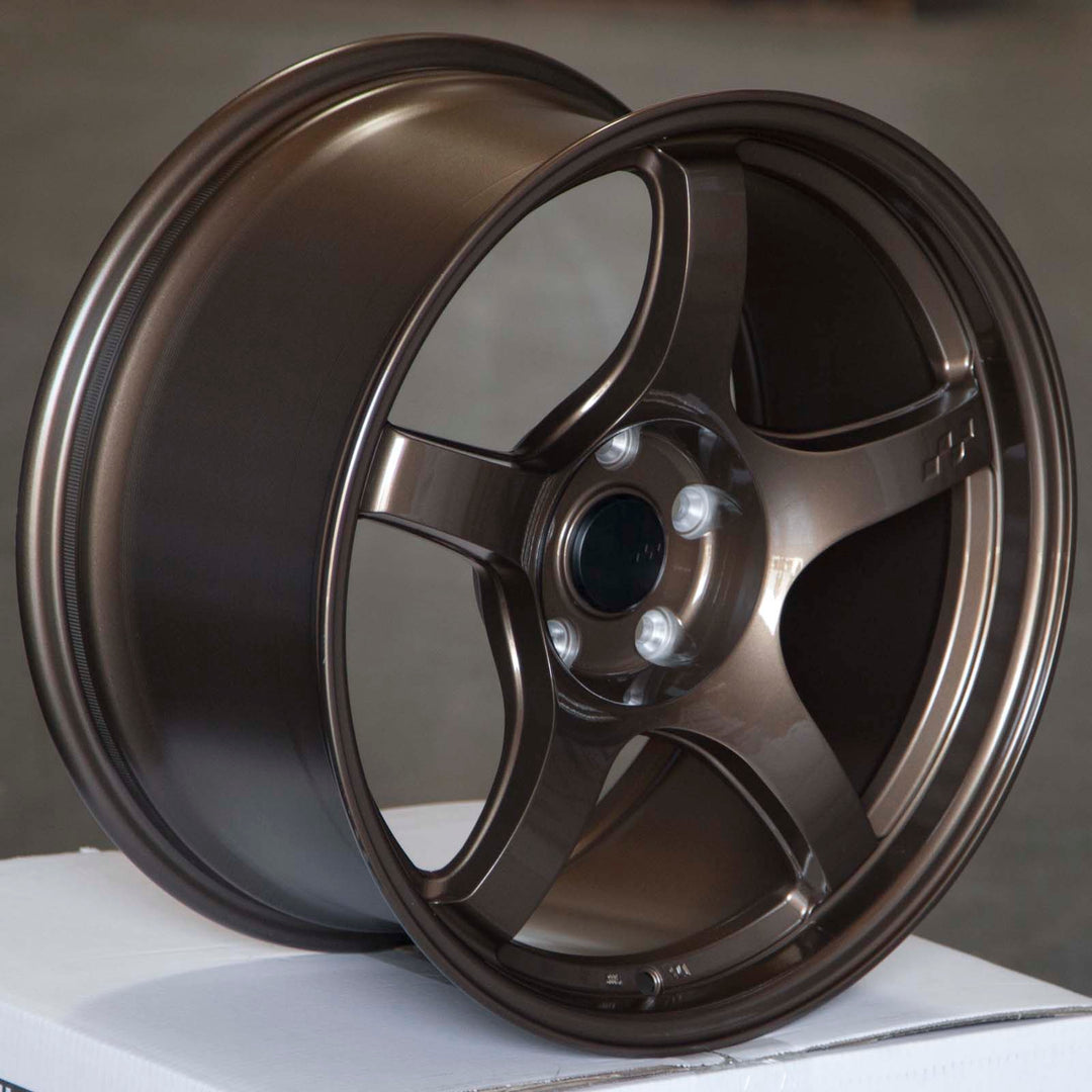 Circuit CSF5 Gloss bronze and dark multi-spoke alloy wheel with 5-lug bolt pattern