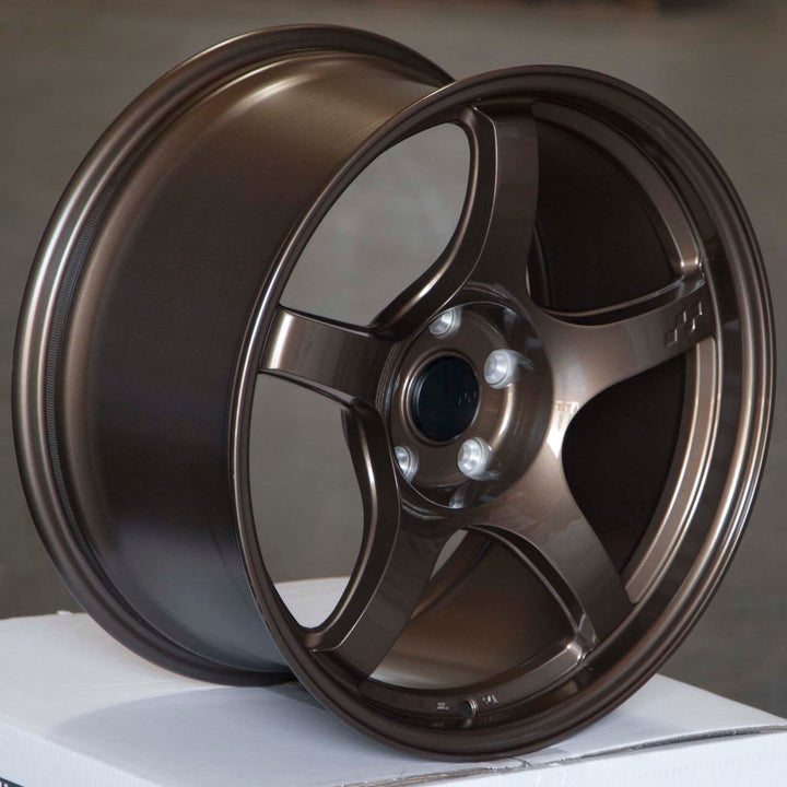 Circuit CSF5 Gloss bronze and dark multi-spoke alloy wheel with 5-lug bolt pattern
