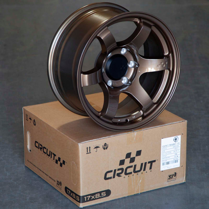 Circuit Steller Gloss bronze multi-spoke alloy wheel rim, 6-lug bolt pattern