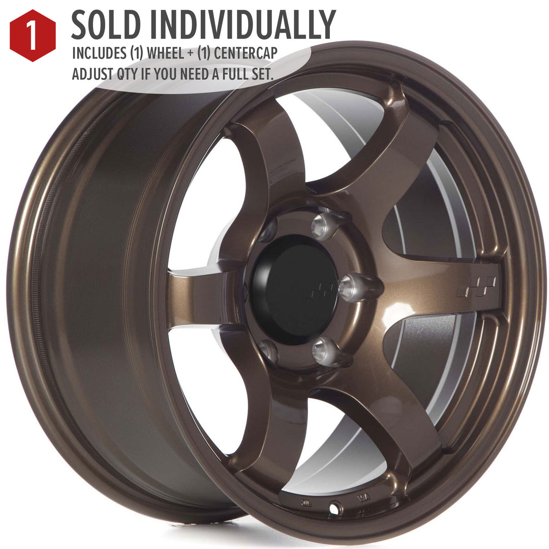 Circuit Steller Bronze alloy wheel with multi-spoke pattern and center cap, front three-quarter view